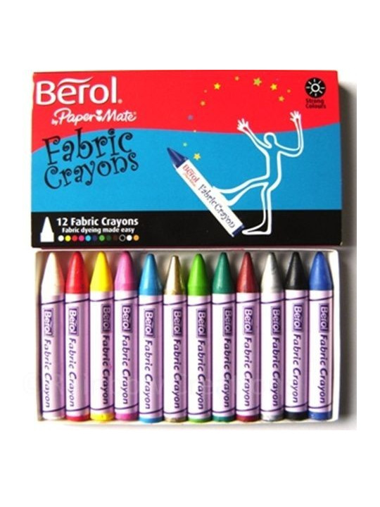 Berol tekstiilivahaliitu 12 väriä | Liidut ja liitukynät